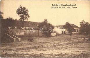 1917 Nagyigmánd, plébánia és római katolikus iskola (EK)