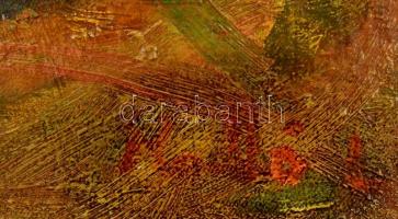 Holló László (1887-1976): Hazafelé. Olaj, vászon, jelzett, restaurált, 45×56 cm