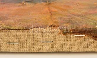 Holló László (1887-1976): Hazafelé. Olaj, vászon, jelzett, restaurált, 45×56 cm