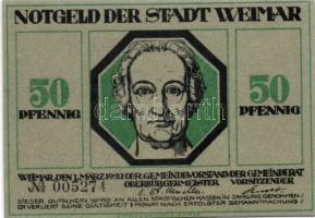 Német Birodalom/Weimari Köztársaság/Weimar 1921. 50Pf (6x) mind klf, komplett sor! T:I