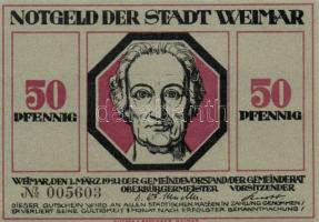Német Birodalom/Weimari Köztársaság/Weimar 1921. 50Pf (6x) mind klf, komplett sor! T:I