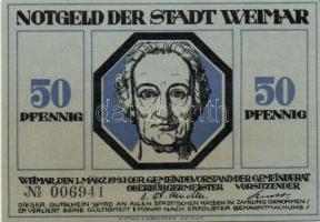 Német Birodalom/Weimari Köztársaság/Weimar 1921. 50Pf (6x) mind klf, komplett sor! T:I