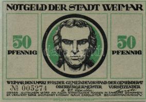 Német Birodalom/Weimari Köztársaság/Weimar 1921. 50Pf (6x) mind klf, komplett sor! T:I