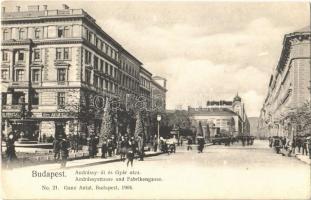 1906 Budapest VI. Andrássy út és Gyár utca, Jahn Ede üzlete