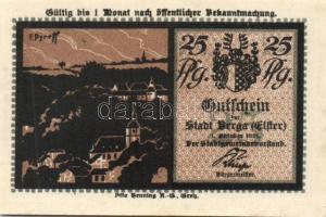 Német Birodalom/Weimari Köztársaság/Berga DN 25Pf, 50Pf (2x) klf, 75Pf komplett sor! T:I