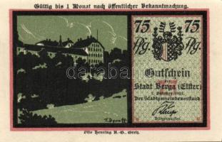 Német Birodalom/Weimari Köztársaság/Berga DN 25Pf, 50Pf (2x) klf, 75Pf komplett sor! T:I