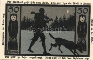 Német Birodalom/Weimari Köztársaság/Berga DN 25Pf, 50Pf (2x) klf, 75Pf komplett sor! T:I