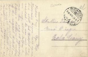 1916 Budapest V. Erzsébet híd pesti hídfő a Belvárosi Nagyboldogasszony Főplébánia templommal. photo