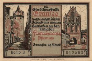 Német Birodalom/Weimari Köztársaság/Gransee DN 25Pf, 50Pf, 75Pf, 1,25M, 1,75M komplett sor! T:I