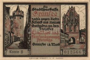 Német Birodalom/Weimari Köztársaság/Gransee DN 25Pf, 50Pf, 75Pf, 1,25M, 1,75M komplett sor! T:I