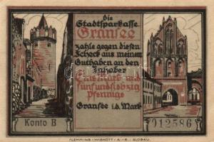 Német Birodalom/Weimari Köztársaság/Gransee DN 25Pf, 50Pf, 75Pf, 1,25M, 1,75M komplett sor! T:I