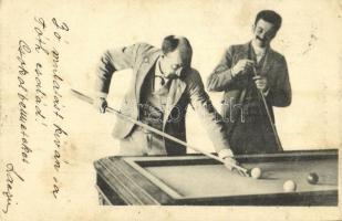 1903 Biliárdozó urak / gentlemen playing pool. B.K.W.I. No. 784/2. (EK)