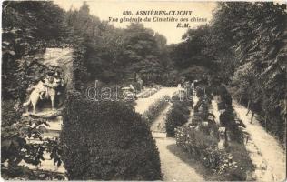 Clichy, Asnieres, Vue generale du Cimetiere des chiens / dog cemetery (EK)