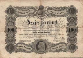 1848. 100Ft "Kossuth bankó" T:III