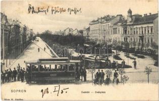 1906 Sopron, Deák tér, SVEV villamos