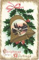 1911 Christmas Greetings. Bell, Emb. litho (EK)