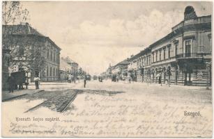 1904 Szeged, Kossuth Lajos sugárút, villamos. Divald Károly (r)