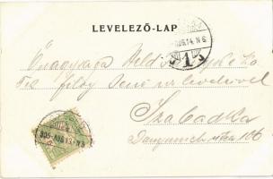 1905 Szeged, Csongrádi takarékpénztár, építkezés állványokkal