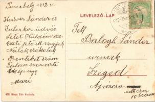 1912 Pincehely, Fő tér, Kircz Ede vegyeskereskedése és saját kiadása