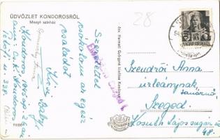 Kondoros, Mozgó színház, mozi. Özv. Harmati Györgyné kiadása