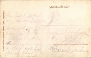 Budapest IV. Újpest, Hajóállomási vendéglő kertje. Sellei Károly fényképész kiadása