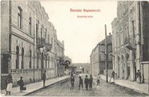 1909 Kaposvár, Kontrási utca, Részvénynyomda. Szabó Lipót kiadása