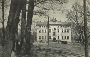 1915 Nyíregyháza, Sóstó-fürdő és szálloda, villamossín, építkezés. Borbély Sámuel kiadása