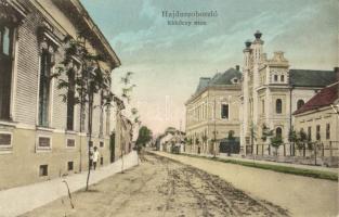 Hajdúszoboszló, Rákóczi utca, zsinagóga. Foto Petrányi, Balogh Kálmán kiadása / synagogue