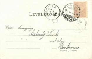 1899 Kaposvár, Fő utca, Cs. és kir. laktanya, Korona utca, Geiszler Nep. János üzlete. Gerő Zsigmond...