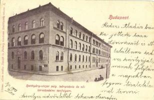 1903 Budapest I. Batthyány utcai polgári leányiskola és női kereskedelmi tanfolyam. Novák és Falusy kiadása (EK)