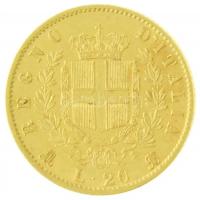 Olaszország 1873M-BN 20L Au "II. Viktor Emánuel" (6,43g/0.900) T:2- 
Italy 1873M-BN 20 Li...