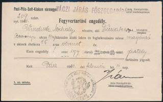 1920 Fegyvertartási engedély