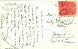 1938 Balatonalmádi, Pannonia Kávéház, belső. Dulovits Jenő felvétele