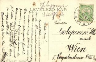 1910 Budapest I. Krisztina tér, templom, cukrászda, villamos, omnibuszok