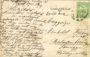 1913 Budapest XI. Villányi út, villamos, asztalos üzlet (EK)