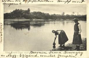 1903 Cigándi merítő, Tiszai részlet, folklór