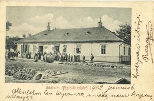1902 Tápióbicske, Schvartz Samu fűszer, vas és rövidáruk kereskedése, Nagybani só és a Pandi Hengermalmi liszt egyedüli főraktára