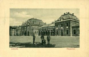 1911 Cegléd, pályaudvar, vasútállomás. W.L. Bp. 6114.