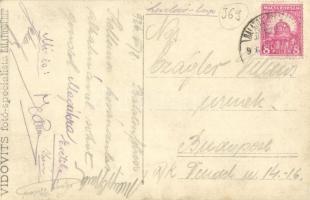 1926 Balatonfüred, Niederecker Ferenc vendéglője a Fogashoz. csoportkép. Vidovits fotó-specialista, ...