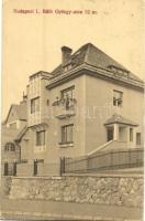 1913 Budapest XII. Kissvábhegy, Ráth György utca 52. sz. villa