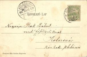 1906 Kaposvár, Korona utca, Gerő Zsigmond üzlete, bútorraktár. Fenyvesi Béla kiadása (EK)