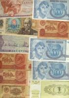 Vegyes bankjegy tétel, 69db magyar, korona, pengő, infla, forint + 20db külföldi T:vegyes