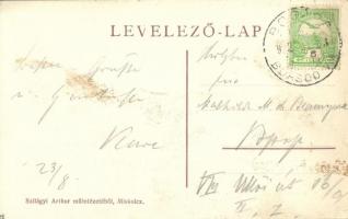 Szomolya, plébánia, Római katolikus templom és népiskola, Fogyasztási szövetkezet üzlete. Art Nouvea...