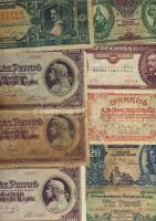 Vegyes bankjegy tétel, 69db magyar, korona, pengő, infla, forint + 20db külföldi T:vegyes