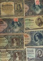 Vegyes bankjegy tétel, 69db magyar, korona, pengő, infla, forint + 20db külföldi T:vegyes
