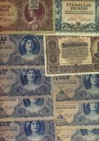 Vegyes bankjegy tétel, 69db magyar, korona, pengő, infla, forint + 20db külföldi T:vegyes