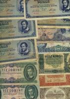 Vegyes bankjegy tétel, 69db magyar, korona, pengő, infla, forint + 20db külföldi T:vegyes