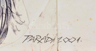 Parádi Katalin (1970-): A kutya, akit Bozzi úrnak hívtak c. előadás jelmeztervei. Vegyes technika, p...