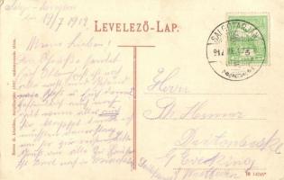 1912 Salgótarján, evangélikus templom és fasor. Boros R. kiadása