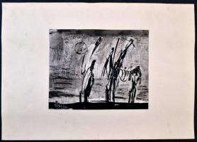 Jelzés nélkül: Don Quijote. Tus, papír. 18x22 cm